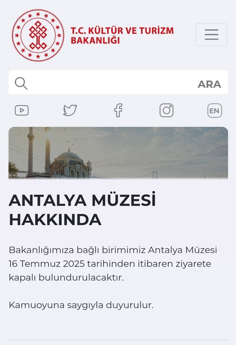 Bakanlık duyurdu: 1972den beri hizmet veriyordu... 16 Temmuzdan sonra kapanıyor