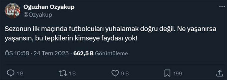 Oğuzhan Özyakuptan Beşiktaş taraftarına mesaj: Doğru değil