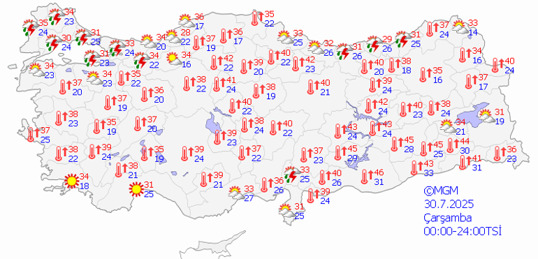 Son dakika hava durumu tahminleri il il | Bugün (30 Temmuz) hava nasıl olacak, İstanbula yağmur yağacak mı Meteoroloji saat vererek duyurdu: Öğleden sonra etkili olacak