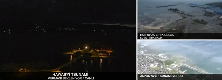 Tsunami Rusyadaki kasabayı sular altında bıraktı Dünya alarmda: Kıyılardan uzak durun