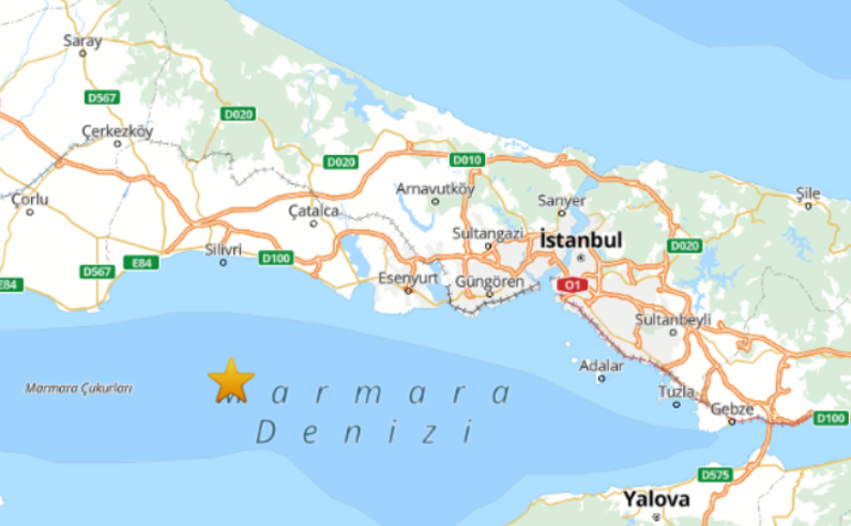 Son dakika AFAD açıkladı: Silivri’de 3.5 büyüklüğünde deprem