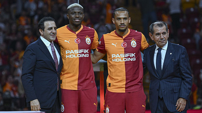Galatasaraydan Leroy Sane ve Victor Osimhene görkemli imza töreni