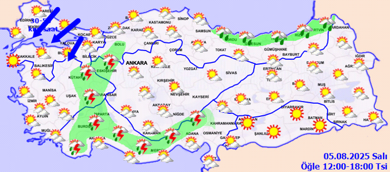 Son dakika... Meteoroloji il il açıkladı... Sağanak ve kuvvetli rüzgar uyarısı