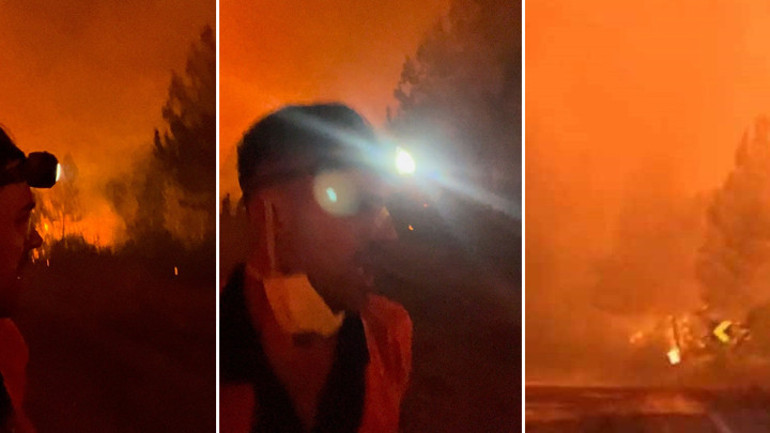 Bursadaki orman yangınından yeni görüntüler Alevlerin arasında kalan 3 arkadaş korku dolu anları anlattı