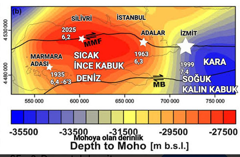 Marmaranın depremsellik gizemi Prof. Dr. Bektaş harita paylaştı: Denizde 7den küçük, karada 7den büyük deprem olabilir