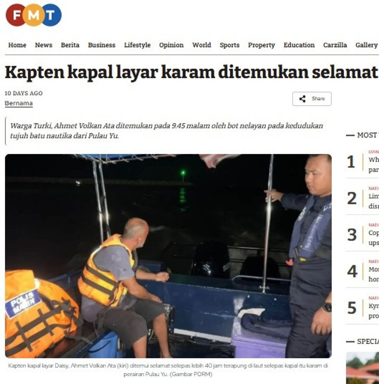 Türk kaptanın yaşam mücadelesi: Açık denizde 40 saat kulaç attı... Yaşadıklarını anlattı