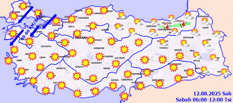 Kuvvetli rüzgar geliyor Meteoroloji bölge bölge uyardı: Bu illerde sağanak yağış bekleniyor