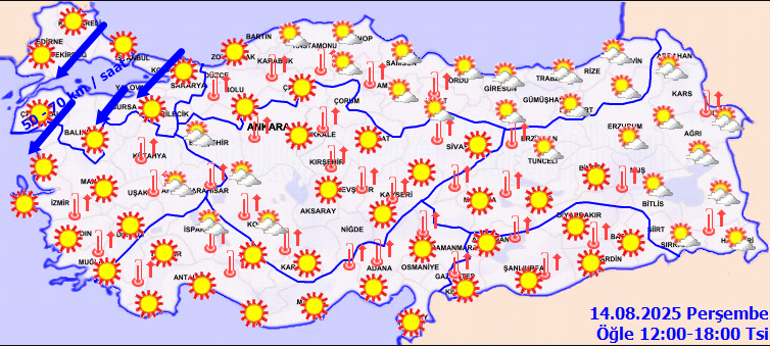 Kuvvetli fırtına geliyor Meteoroloji 11 il için alarm verdi | 6 ilde sağanak bekleniyor