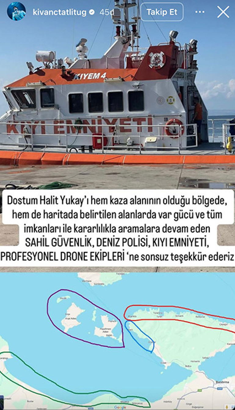 İş insanı Halit Yukayı arama çalışmaları sürüyor Ünlü oyuncu Tatlıtuğdan dikkat çeken paylaşım 4 bölgeyi işaret etti