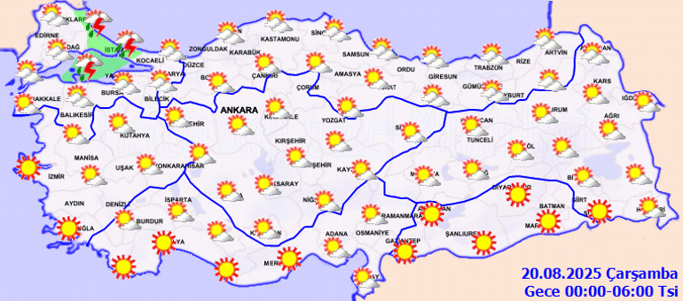 Meteorolojiden gök gürültülü sağanak yağış uyarısı İstanbul için saat verildi