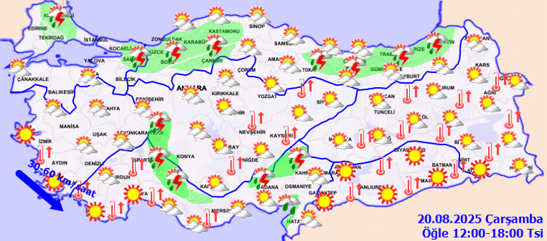 Son dakika hava durumu o illerde değişiyor... Meteoroloji bölge bölge uyardı: Gök gürültülü sağanak yağmur bekleniyor
