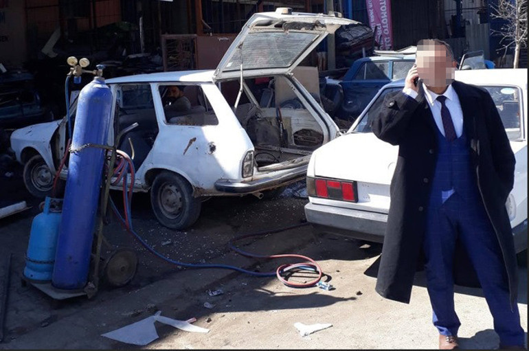 Meclis önünde araç yakan kişi tutuklandı