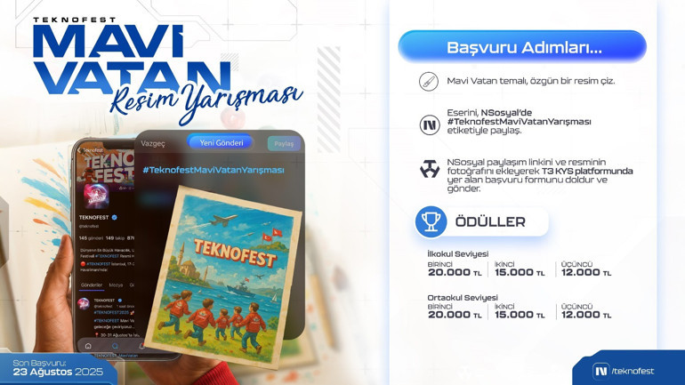 Teknofestte Mavi Vatan makale ve resim yarışması