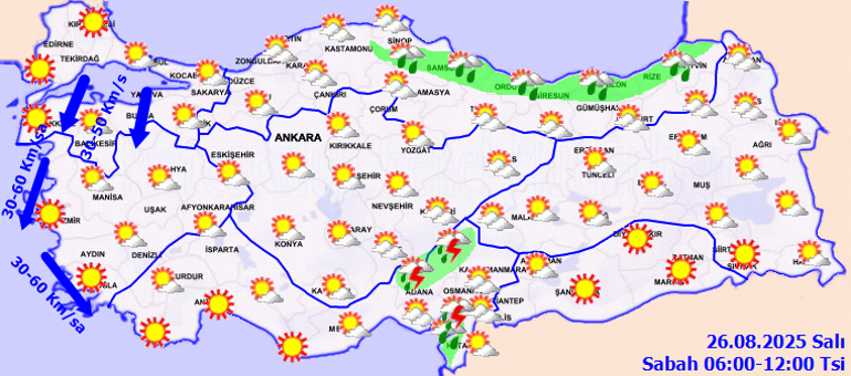 Meteorolojiden uyarı: Yağış ve fırtına bekleniyor