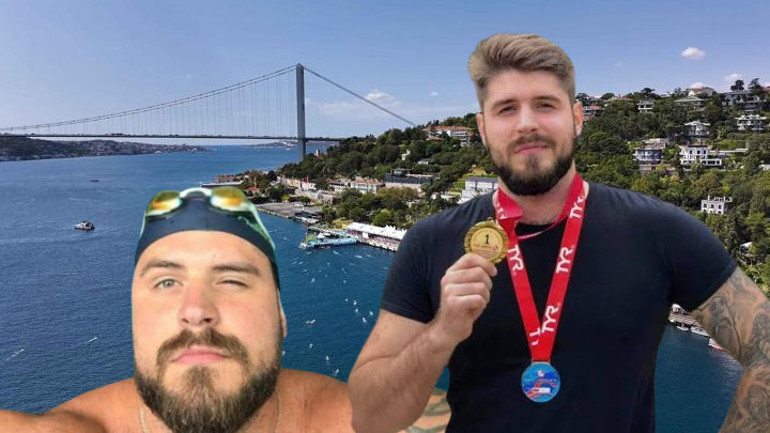 İstanbul Boğazında kaybolan Rus yüzücü Nikolai Svechnikov en son böyle görüntülendi