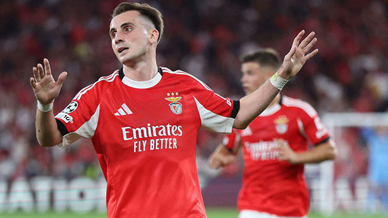 Kerem Aktürkoğlundan Şampiyonlar Ligi tarihinde bir ilk Fenerbahçeye attığı gole sevinmedi