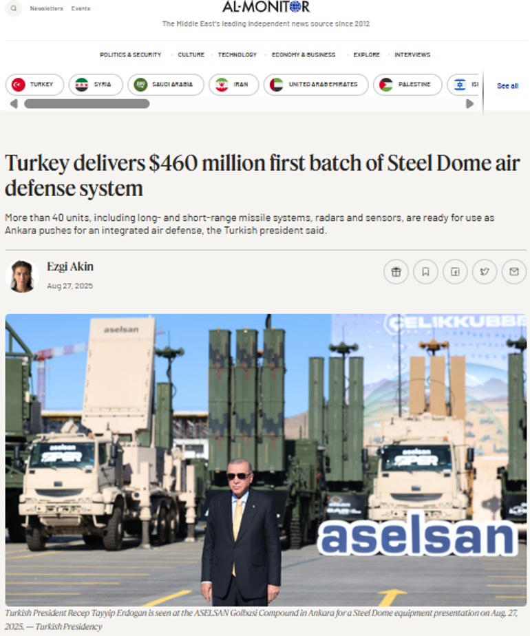 Dünya basını Türkiyenin Çelik Kubbe sistemini manşetlerine taşıdı: Savunmada dönüm noktası