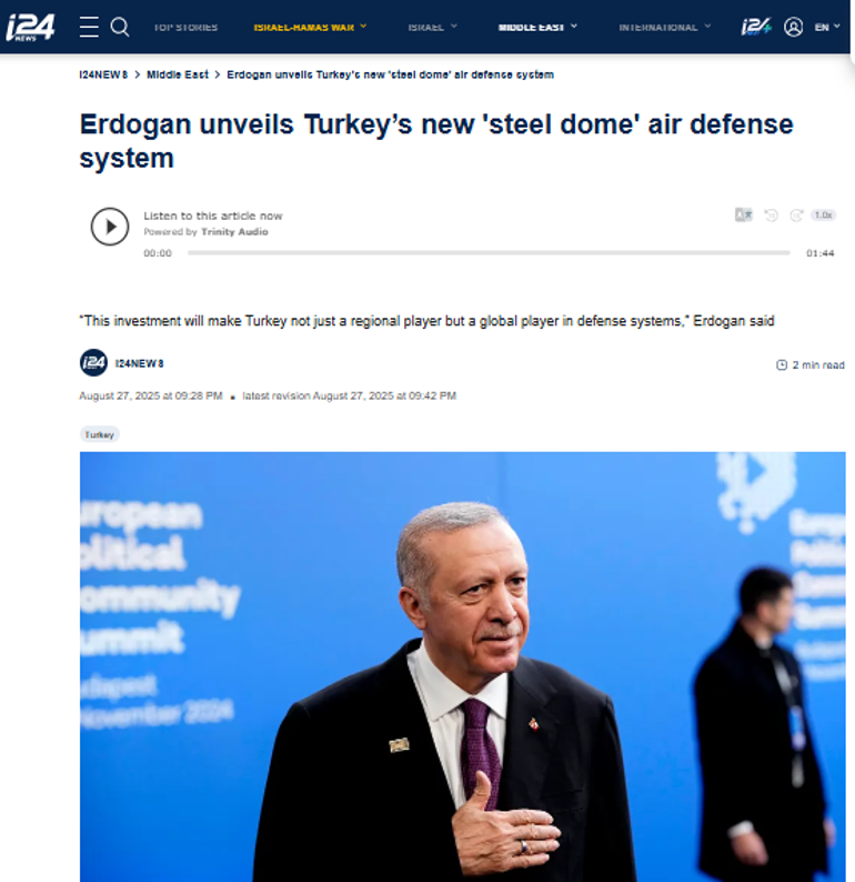 Dünya basını Türkiyenin Çelik Kubbe sistemini manşetlerine taşıdı: Savunmada dönüm noktası