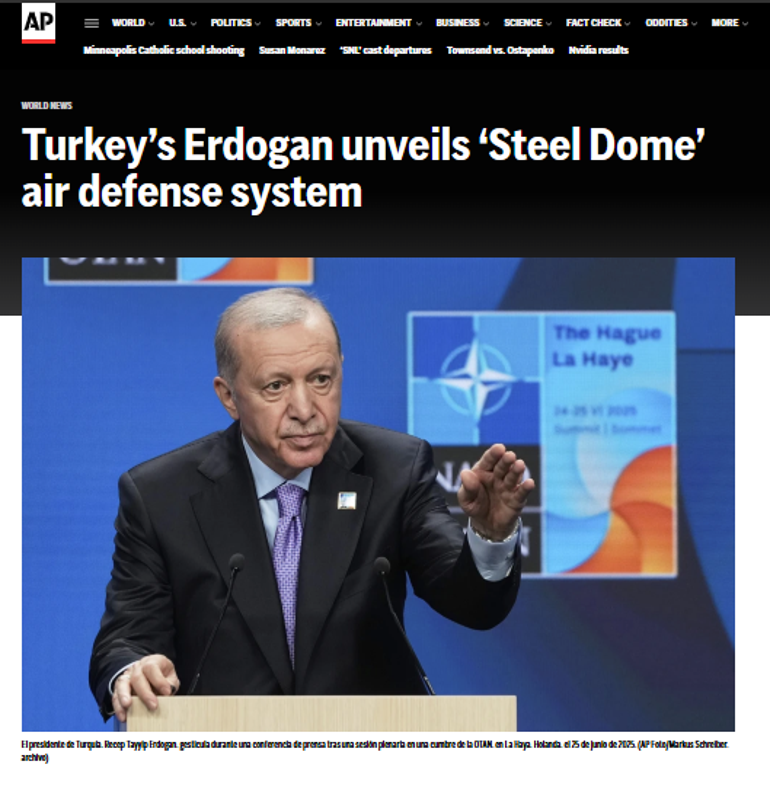 Dünya basını Türkiyenin Çelik Kubbe sistemini manşetlerine taşıdı: Savunmada dönüm noktası