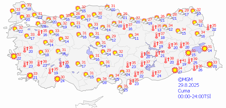 Son dakika hava durumu tahminleri il il 29 Ağustos 2025 Cuma | Bugün hava nasıl olacak, yağmur var mı Meteorolojiden İstanbula sağanak uyarısı