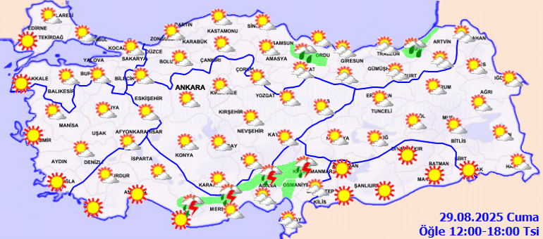 Son dakika hava durumu tahminleri il il 29 Ağustos 2025 Cuma | Bugün hava nasıl olacak, yağmur var mı Meteorolojiden İstanbula sağanak uyarısı