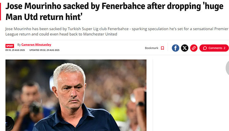 İngiliz basını Jose Mourinhonun başına geçmesi muhtemel 4 takımı açıkladı Geri dönecek mi