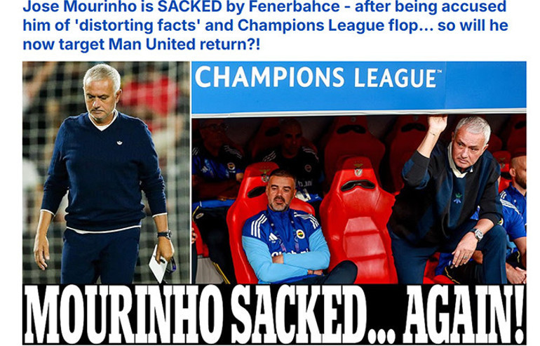 İngiliz basını Jose Mourinhonun başına geçmesi muhtemel 4 takımı açıkladı Geri dönecek mi