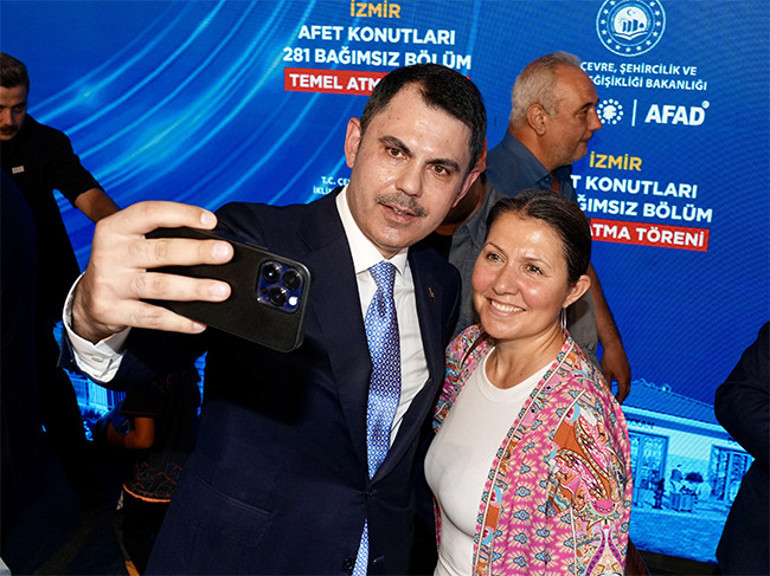 İzmirde afet konutları yükseliyor Bakan Kurum: Yanan her evin yerine yenisini yapacağız