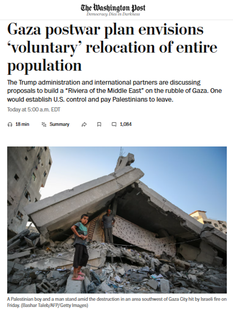 İşte Trumpın Gazze planı: ABD Gazzeyi 10 yıllığına devralacak, 2 milyon Filistinli sürgün edilecek