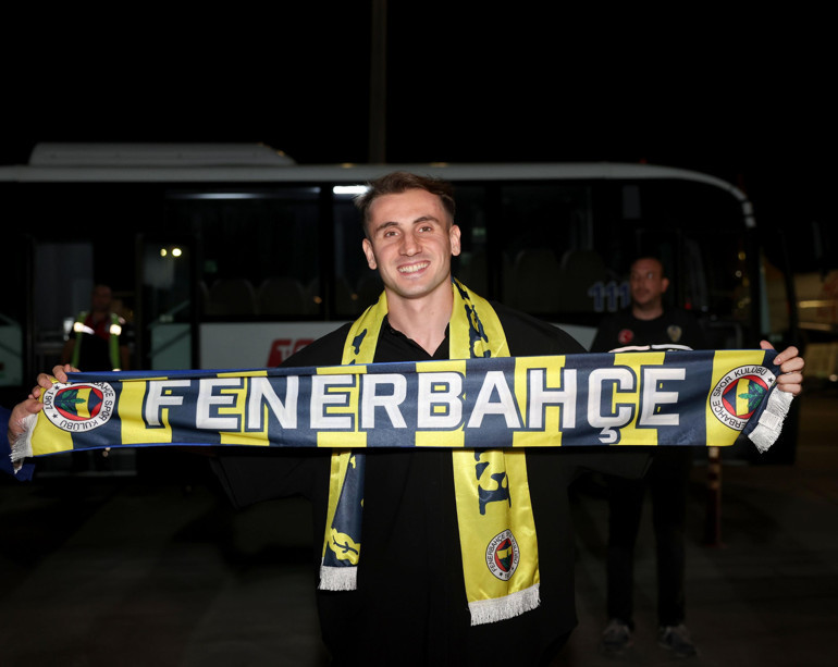 Fenerbahçenin yeni transferi Kerem Aktürkoğlu, İstanbula geldi