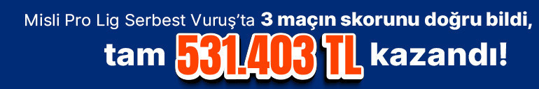 Misli Pro Lig Serbest Vuruş’ta 3 maçın skorunu doğru bildi, tam 531.403 TL kazandı