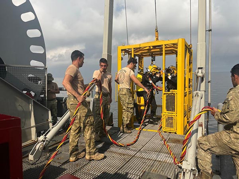 MSB, Halit Yukayın naaşının çıkartılmasına yönelik çalışmaların görüntülerini paylaştı: 90 saatlik arama, 12 saatlik dalış...