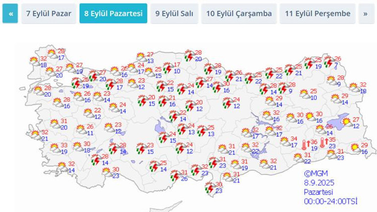 Gök gürültülü sağanak devam edecek... Meteorolojiden 4 il için sarı kodlu alarm İşte o şehirler