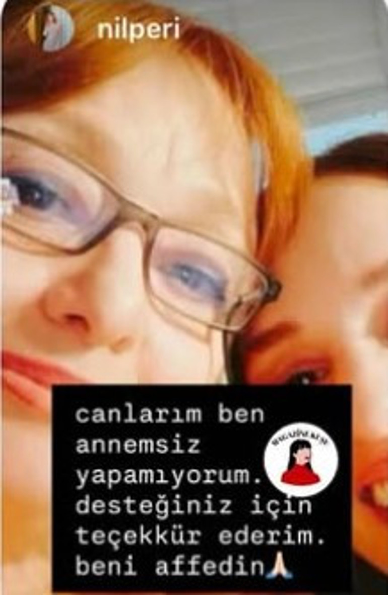 Annesini kaybeden Nilperi Şahinkaya sevenlerini korkuttu