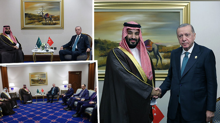 Cumhurbaşkanı Erdoğan Doha'da liderlerle görüşüyor