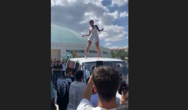 Fuar alanında çekilen video görüntüsü