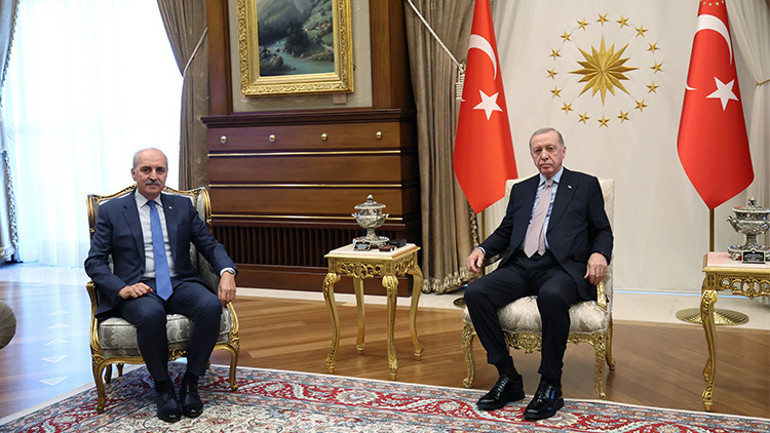 Cumhurbaşkanı Recep Tayyip Erdoğan ve TBMM Başkanı Numan Kurtulmuş