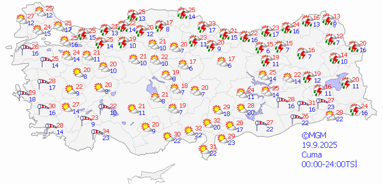 Son dakika hava durumu tahminleri il il 19 Eylül 2025-Cuma | Bugün hava nasıl olacak, İstanbulda yağmur var mı Meteoroloji uzmanından yeni sıcak hava uyarısı