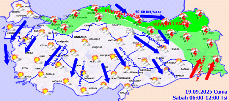 Son dakika hava durumu tahminleri il il 19 Eylül 2025-Cuma | Bugün hava nasıl olacak, İstanbulda yağmur var mı Meteoroloji uzmanından yeni sıcak hava uyarısı