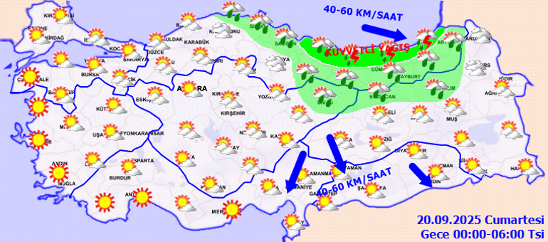 Hava durumu tahminleri il il | Hafta sonu hava nasıl olacak Bugün (20 Eylül) İstanbulda yağmur yağacak mı Meteoroloji duyurdu: Sıcaklıklar yeniden yükseliyor