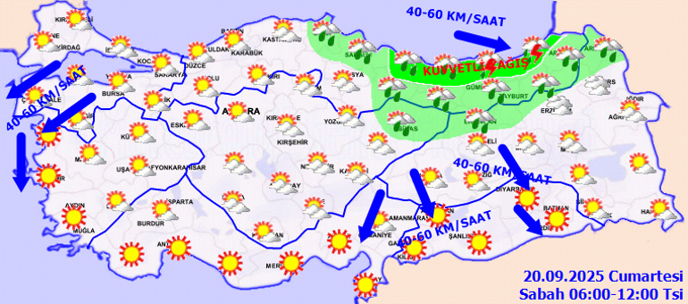 Hava durumu tahminleri il il | Hafta sonu hava nasıl olacak Bugün (20 Eylül) İstanbulda yağmur yağacak mı Meteoroloji duyurdu: Sıcaklıklar yeniden yükseliyor