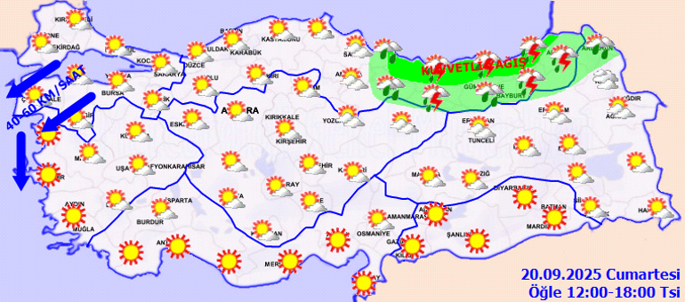Hava durumu tahminleri il il | Hafta sonu hava nasıl olacak Bugün (20 Eylül) İstanbulda yağmur yağacak mı Meteoroloji duyurdu: Sıcaklıklar yeniden yükseliyor
