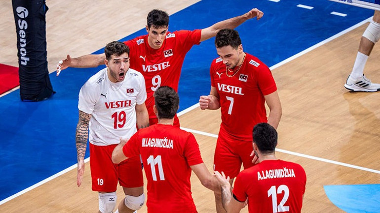Milli voleybol takımının maç anı