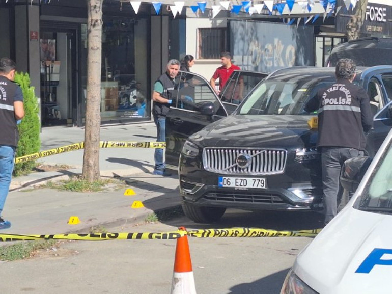Araç içinde yaşanan tartışma sonrası olay yerinden kare