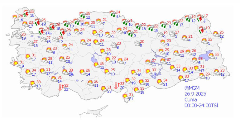  İstanbul dahil bazı illere sağanak geliyor, sıcaklık düşüyor