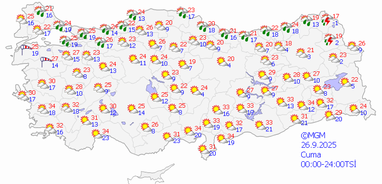 SON DAKİKA SAĞANAK YAĞIŞ UYARISI Meteoroloji hava durumu tahminleri il il yayınlandı... Bugün (26 Eylül Cuma) hava nasıl olacak, İstanbulda yağmur var mı 12 ilde kuvvetli olacak