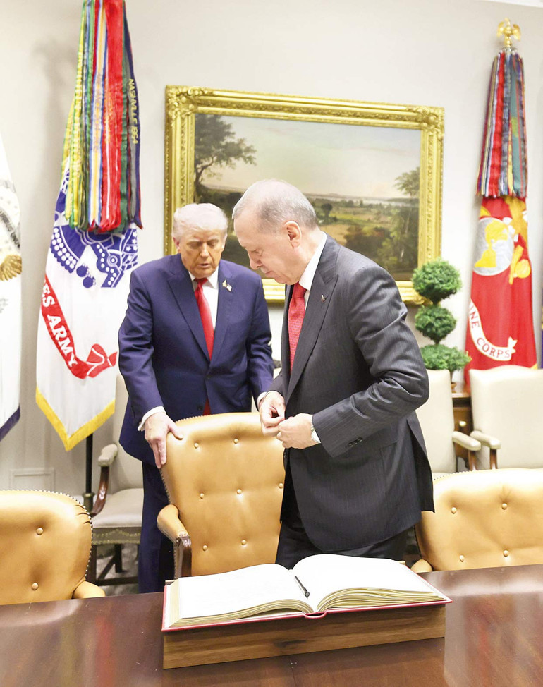 Erdoğan’a Beyaz Saray’da tam teşekkül protokol