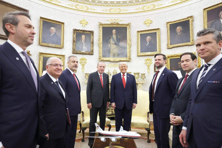 Erdoğan’a Beyaz Saray’da tam teşekkül protokol