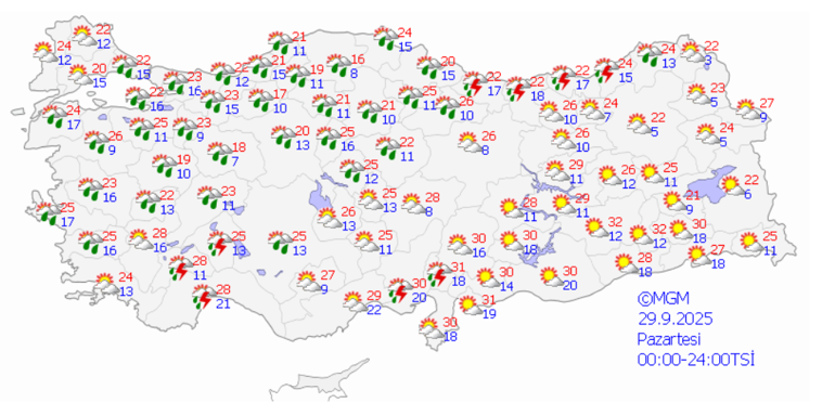 Son dakika: Sıcaklıklar düşüyor Meteorolojiden il il uyarı... İstanbulda sağanak yağış alarmı