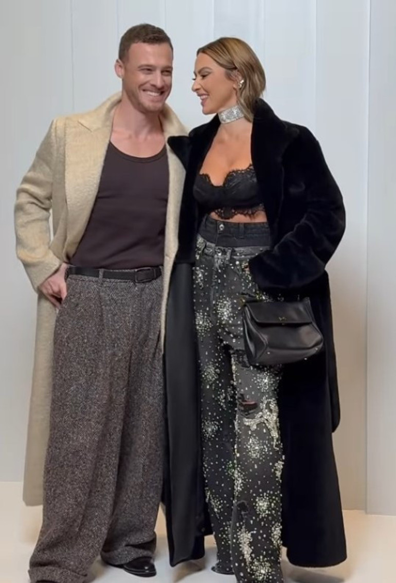 Hadise and Kerem Bürsin at Milan Fashion Week